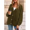 imagePRETTYGARDEN Fall Chunky Cardigan Sweaters for Women 2025 Button Lantern Sleeve Knit Oversized Sweater Coats with PocketsArmy Green