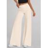 imagePRETTYGARDEN Womens Wide Leg Palazzo Pants 2025 Dressy Casual Lounge Workout Sweatpants High Waisted TrousersBeige