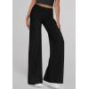 imagePRETTYGARDEN Womens Wide Leg Palazzo Pants 2025 Dressy Casual Lounge Workout Sweatpants High Waisted TrousersBlack