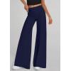 imagePRETTYGARDEN Womens Wide Leg Palazzo Pants 2025 Dressy Casual Lounge Workout Sweatpants High Waisted TrousersNavy Blue
