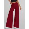 imagePRETTYGARDEN Womens Wide Leg Palazzo Pants 2025 Dressy Casual Lounge Workout Sweatpants High Waisted TrousersWine Red