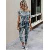 imagePRETTYGARDEN Jumpsuits for Women 2025 Dressy Casual Off Shoulder Romper Outfits Spring Vacation Travel Summer Lounge ClothesGreen Camo