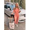 imagePRETTYGARDEN Jumpsuits for Women 2025 Dressy Casual Off Shoulder Romper Outfits Spring Vacation Travel Summer Lounge ClothesPink