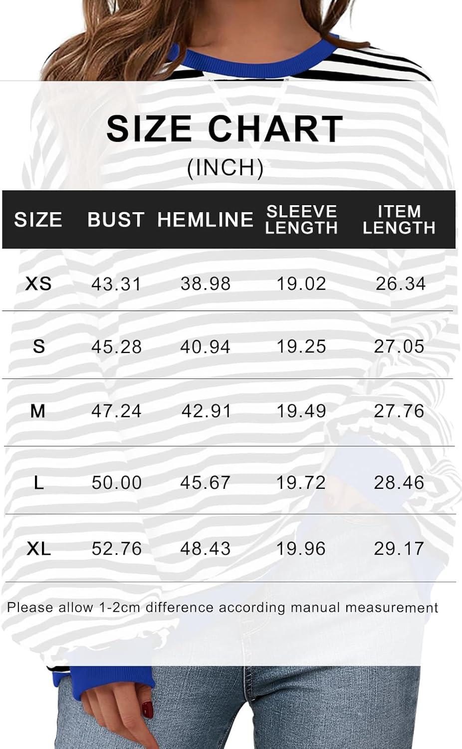 imagePRETTYGARDEN Womens Striped Oversized Sweatshirt Color Block Crew Neck Long Sleeve Casual Loose Pullover Top Y2K ClothesGreen White
