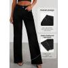 imagePRETTYGARDEN Wide Leg Jeans for Women Trendy 2025 High Waisted Stretchy Baggy Raw Hem Denim Palazzo Pants with PocketsSolid Black