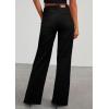 imagePRETTYGARDEN Wide Leg Jeans for Women Trendy 2025 High Waisted Stretchy Baggy Raw Hem Denim Palazzo Pants with PocketsSolid Black