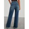 imagePRETTYGARDEN Wide Leg Jeans for Women Trendy 2025 High Waisted Stretchy Baggy Raw Hem Denim Palazzo Pants with PocketsVintage Blue