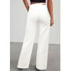 imagePRETTYGARDEN Wide Leg Jeans for Women Trendy 2025 High Waisted Stretchy Baggy Raw Hem Denim Palazzo Pants with PocketsWhite