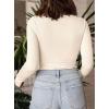 imagePRETTYGARDEN Womens Turtleneck Long Sleeve Shirts 2025 Fall Basic Tees Ribbed Fitted Tops Thermal Layering Knit Top ClothesBeige