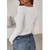 imagePRETTYGARDEN Long Sleeve Shirts for Women 2025 Fall Boat Neck Ribbed Knit Ruched Fitted Going Out Tops Casual Basic TeesWhite