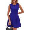 imagePRETTYGARDEN Summer Dresses for Women 2025 Elegant Classy A Line Business Casual Work Graduation Cocktail Short DressBlue