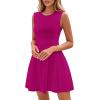 imagePRETTYGARDEN Summer Dresses for Women 2025 Elegant Classy A Line Business Casual Work Graduation Cocktail Short DressHot Pink