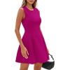 imagePRETTYGARDEN Summer Dresses for Women 2025 Elegant Classy A Line Business Casual Work Graduation Cocktail Short DressHot Pink