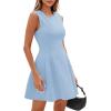 imagePRETTYGARDEN Summer Dresses for Women 2025 Elegant Classy A Line Business Casual Work Graduation Cocktail Short DressLight Blue