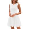 imagePRETTYGARDEN Summer Dresses for Women 2025 Elegant Classy A Line Business Casual Work Graduation Cocktail Short DressWhite