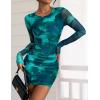 imagePRETTYGARDEN Women Long Sleeve Mini Fall Dress 2025 Tie Dye Print Bodycon Cocktail Party Club Outfits Homecoming DressesLake Blue Floral