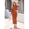 imagePRETTYGARDEN Womens Spring Fall 2 Piece Sweater Set Rib Knit Long Sleeve Crop Top Maxi Bodycon Skirt Casual Winter OutfitsCaramel