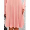 imagePRETTYGARDEN Womens Spring Fall Short Dress Ribbed Knit Crewneck Long Sleeve A Line Flowy Casual Elegant Going Out DressesPink