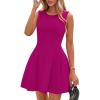 imagePRETTYGARDEN Summer Dresses for Women 2025 Elegant Classy A Line Business Casual Work Graduation Cocktail Short DressHot Pink