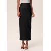 imagePRETTYGARDEN Long Skirts for Women 2025 Fall Fashion Clothing Faux Leather High Waist Dressy Casual Slit Pencil Maxi SkirtBlack