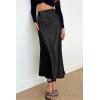 imagePRETTYGARDEN Womens Satin Skirts Dressy Casual 2025 Fall High Waisted Cocktail Wedding Flowy Elegant A Line Midi SkirtBlack