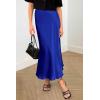 imagePRETTYGARDEN Womens Satin Skirts Dressy Casual 2025 Fall High Waisted Cocktail Wedding Flowy Elegant A Line Midi SkirtRoyal Blue