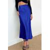 imagePRETTYGARDEN Womens Satin Skirts Dressy Casual 2025 Fall High Waisted Cocktail Wedding Flowy Elegant A Line Midi SkirtRoyal Blue