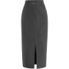 imagePRETTYGARDEN Corduroy Skirt Women Fall Fashion 2025 High Waisted Pencil Midi Skirts Business Casual Work Office Winter OutfitGrey