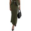 imagePRETTYGARDEN Womens 2025 Fall Maxi Pencil Skirt High Waisted Slit Work Office Trendy Long Skirts Business Casual OutfitsArmy Green