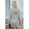 imagePRETTYGARDEN Womens Hooded Sweatshirt Fall Fashion Drawstring Lightweight Long Sleeve Pullover Hoodie DressGrey