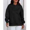 imagePRETTYGARDEN Womens Oversized Hoodies Fleece Sweatshirts Fall Fashion 2025 Long Sleeve Pullover Tops Y2k Winter ClothesBlack