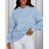 imagePRETTYGARDEN Womens Oversized Hoodies Fleece Sweatshirts Fall Fashion 2025 Long Sleeve Pullover Tops Y2k Winter ClothesLight Blue