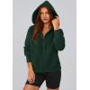 imagePRETTYGARDEN Womens Zip Up Y2K Hoodies 2025 Fall Fashion Long Sleeve Hooded Fleece Sweatshirts Casual Jacket Winter ClothesDark Green