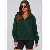 imagePRETTYGARDEN Womens Zip Up Y2K Hoodies 2025 Fall Fashion Long Sleeve Hooded Fleece Sweatshirts Casual Jacket Winter ClothesDark Green