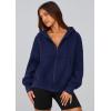 imagePRETTYGARDEN Womens Zip Up Y2K Hoodies 2025 Fall Fashion Long Sleeve Hooded Fleece Sweatshirts Casual Jacket Winter ClothesNavy Blue