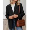 imagePRETTYGARDEN Blazers for Women Business Casual 2025 Fall Fashion Dressy Oversized Faux Suede Suit Jackets Work Office ClothesBlack