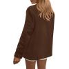 imagePRETTYGARDEN Blazers for Women Business Casual Outfits 2025 Fall Open Front Long Sleeve Suit Jackets Office Work ClothesBrown
