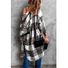 imagePRETTYGARDEN Jackets for Women 2025 Fall Plaid Shacket Long Sleeve Button Down Flannel Shirts Winter Coats Fashion ClothingBlack