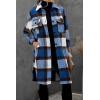 imagePRETTYGARDEN Jackets for Women 2025 Fall Plaid Shacket Long Sleeve Button Down Flannel Shirts Winter Coats Fashion ClothingDark Blue