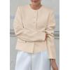 imagePRETTYGARDEN Women Blazers Business Casual Outfits 2025 Fall Fashion Long Sleeve Professional Office Work Suit Jacket ClothesBeige