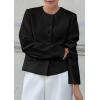 imagePRETTYGARDEN Women Blazers Business Casual Outfits 2025 Fall Fashion Long Sleeve Professional Office Work Suit Jacket ClothesBlack