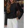 imagePRETTYGARDEN Women Blazers Business Casual Outfits 2025 Fall Fashion Long Sleeve Professional Office Work Suit Jacket ClothesBlack
