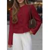 imagePRETTYGARDEN Women Blazers Business Casual Outfits 2025 Fall Fashion Long Sleeve Professional Office Work Suit Jacket ClothesWine Red