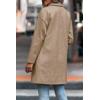 imagePRETTYGARDEN Women Plaid Shacket Jacket Trendy Fall Casual Button Wool Blend Tartan Trench Coat Winter Clothing with PocketsSolid Khaki