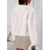imagePRETTYGARDEN Womens 2025 Winter Coats Fluffy Cropped Faux Fur Jacket Long Sleeve Open Front Shaggy Outerwear Trendy ClothesWhite