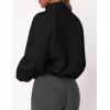 imagePRETTYGARDEN Womens 2025 Winter Fleece Sherpa Jacket Trendy Long Sleeve Zip Up Cropped Warm Coat Fall Fashion Workout ClothesBlack