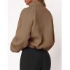 imagePRETTYGARDEN Womens 2025 Winter Fleece Sherpa Jacket Trendy Long Sleeve Zip Up Cropped Warm Coat Fall Fashion Workout ClothesKhaki