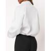imagePRETTYGARDEN Womens 2025 Winter Fleece Sherpa Jacket Trendy Long Sleeve Zip Up Cropped Warm Coat Fall Fashion Workout ClothesWhite