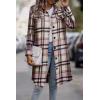 imagePRETTYGARDEN Womens Plaid Shacket Jacket Fall Fashion 2025 Long Sleeve Button Up Flannel Shirt Winter Clothing Woolen CoatsPink