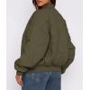 imagePRETTYGARDEN Womens Quilted Bomber Jacket Fall Fashion 2025 Lightweight Cropped Zip up Outerwear Winter Puffer Coats PocketsArmy Green